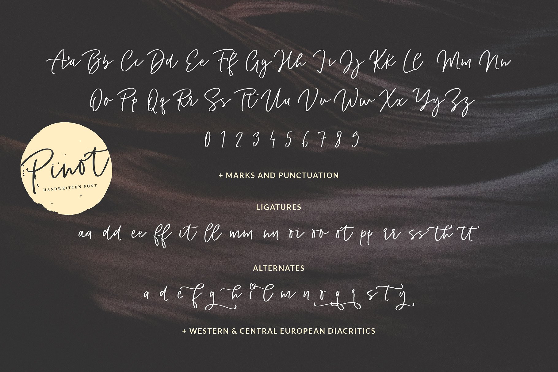 Pinot Handwritten Font and Logos