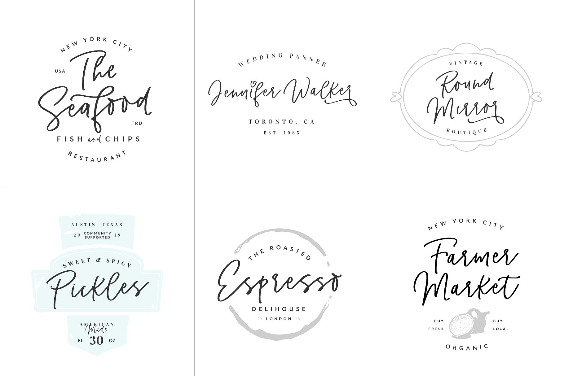 Pinot Handwritten Font and Logos