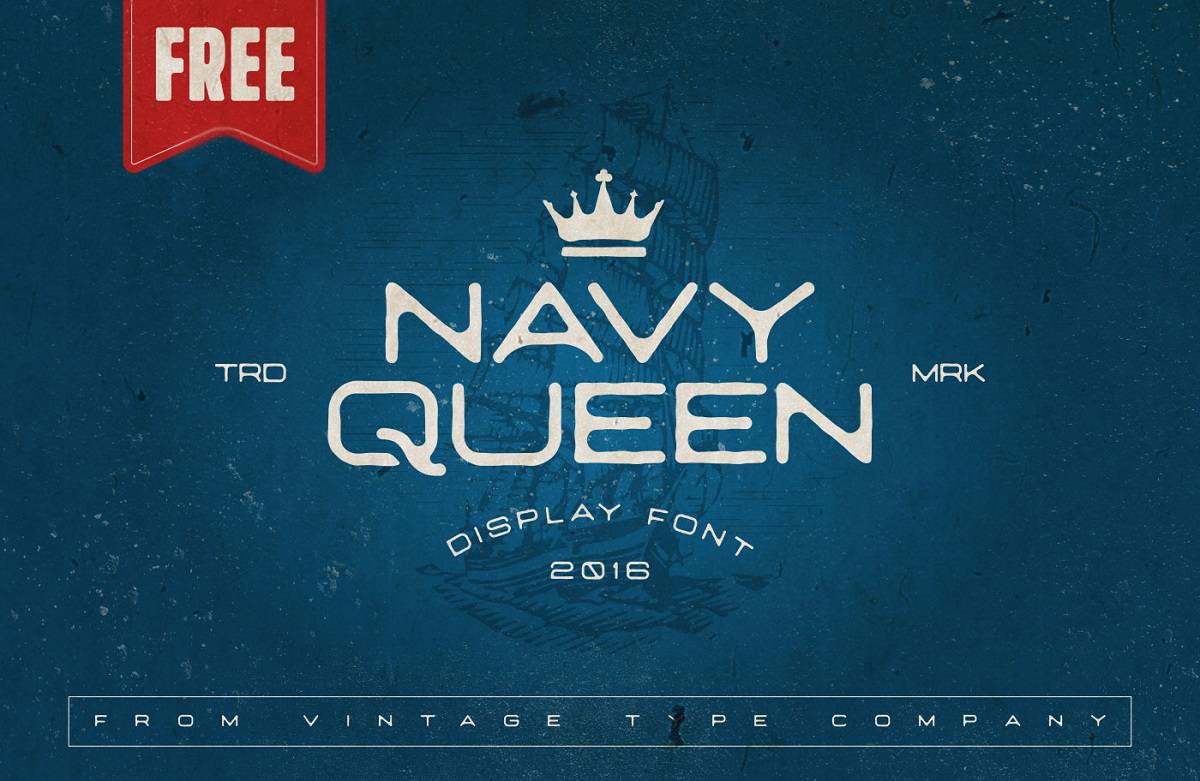 NavyQueen FREE Display Font