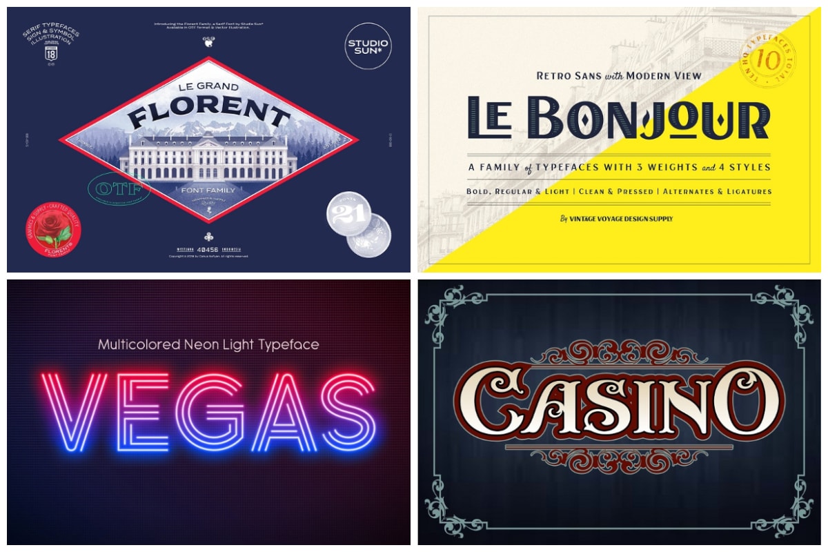 Modern Casino Fonts