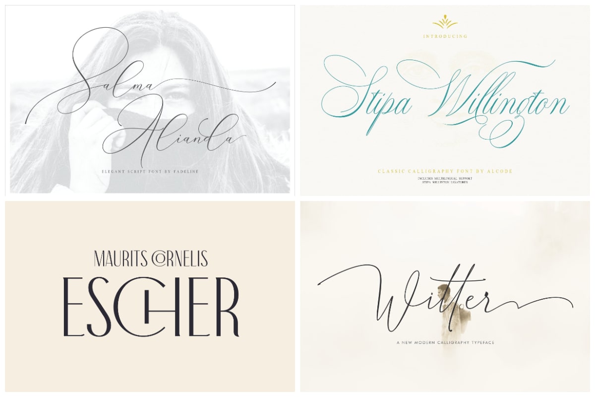 Invitation Fonts Beautiful Fonts Romantic Fonts Branding Fonts Craft Fonts Modern Calligraphy Cricut Fonts Signature Fonts