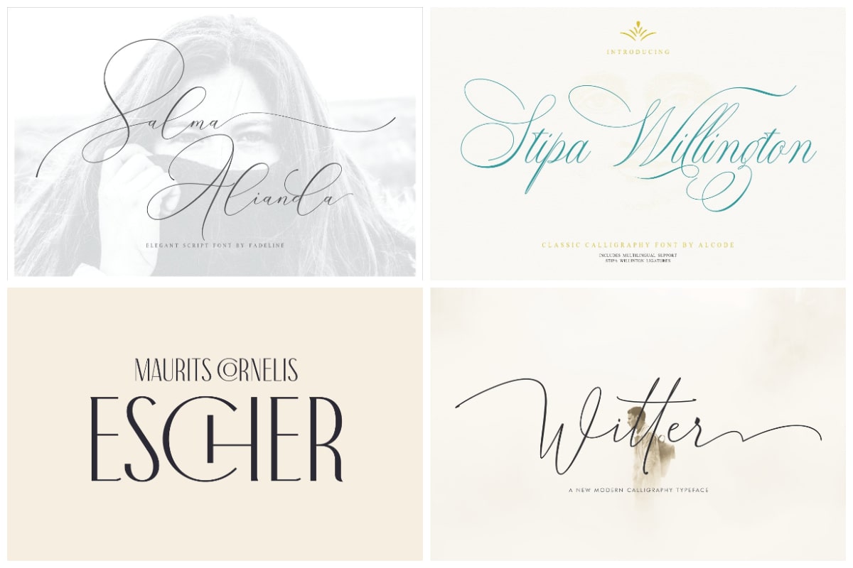 modern wedding fonts