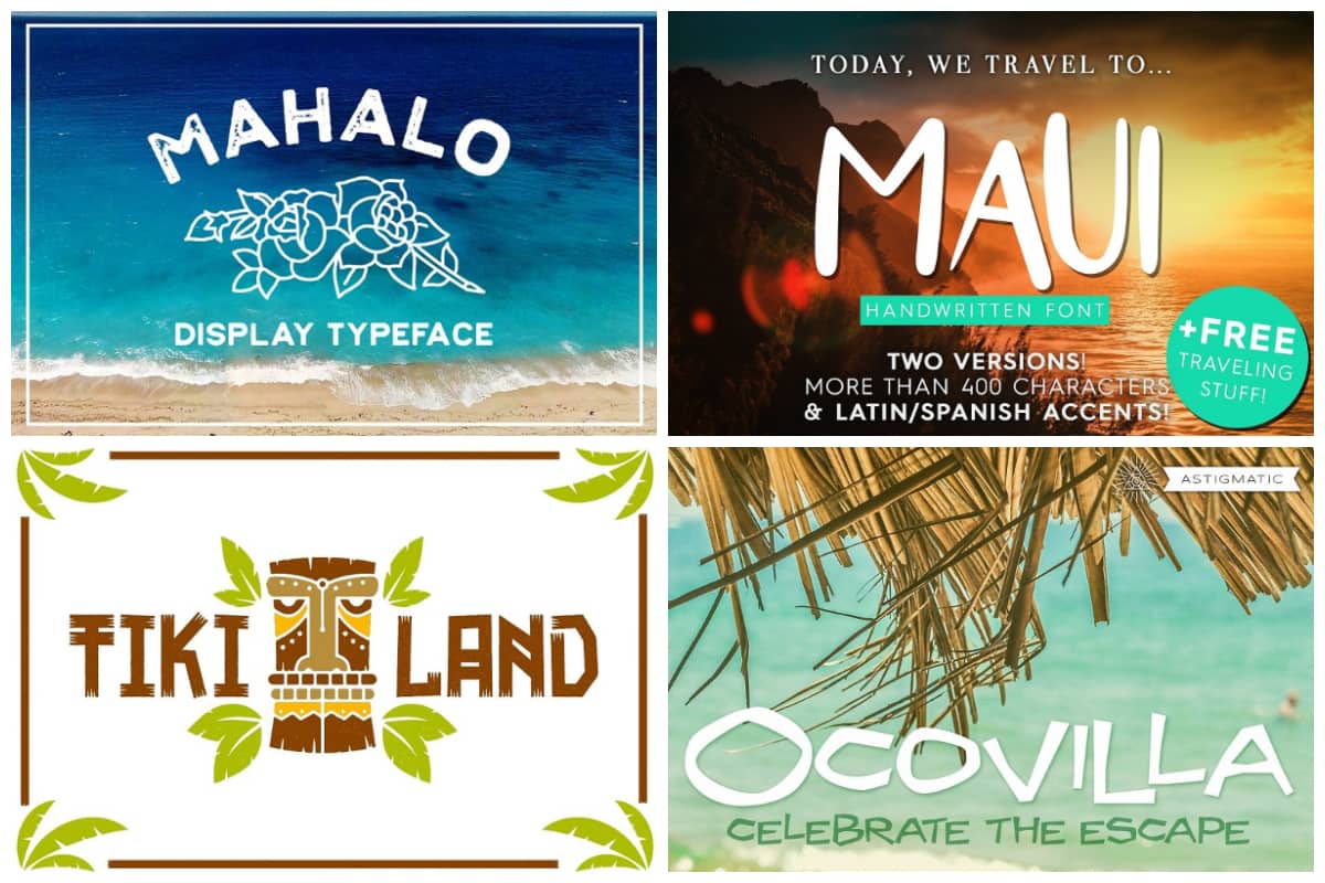 Tropical Hawaii Fonts for Beach Lovers