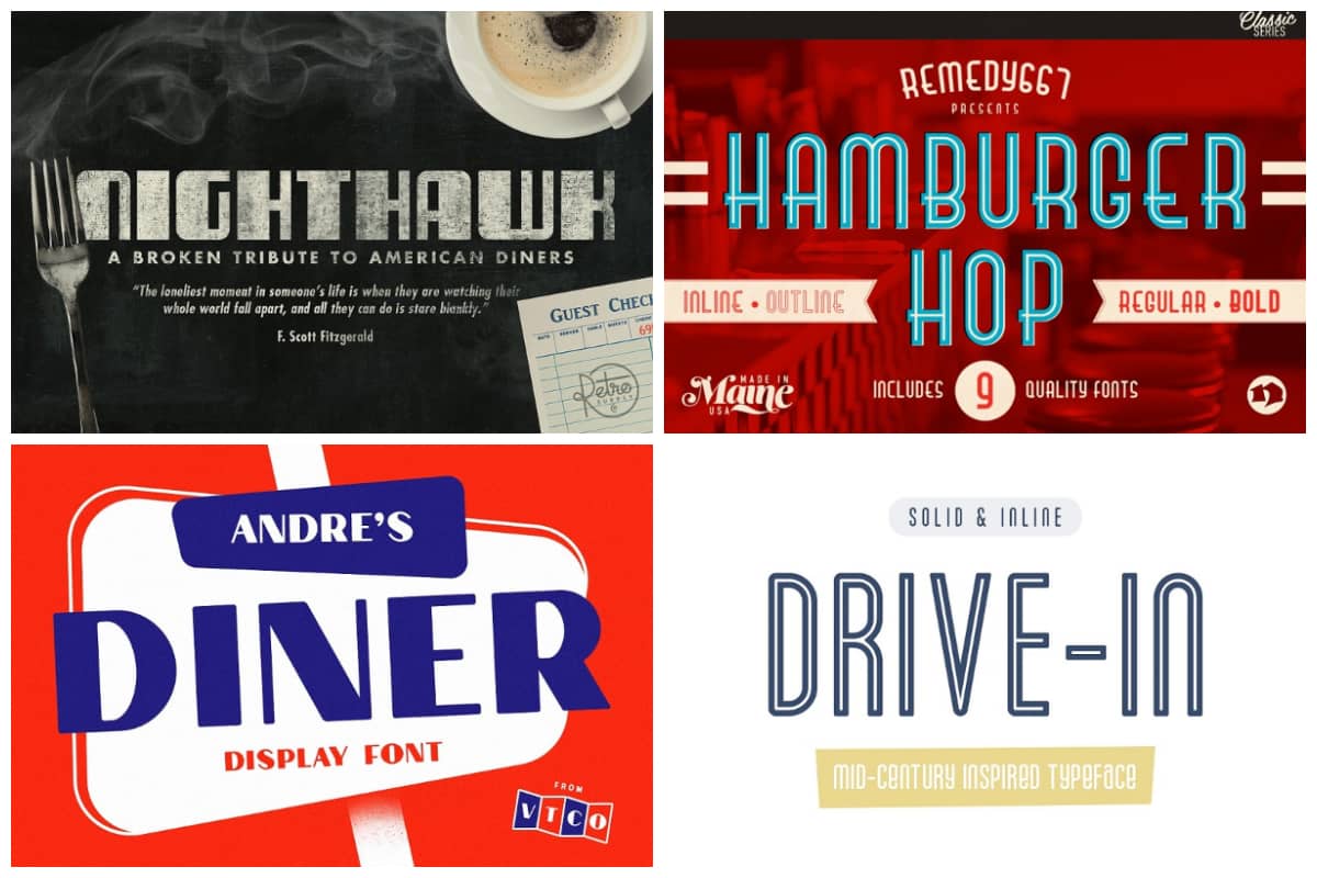 15 Vintage Diner Fonts That Capture The American Dining Culture Hipfonts