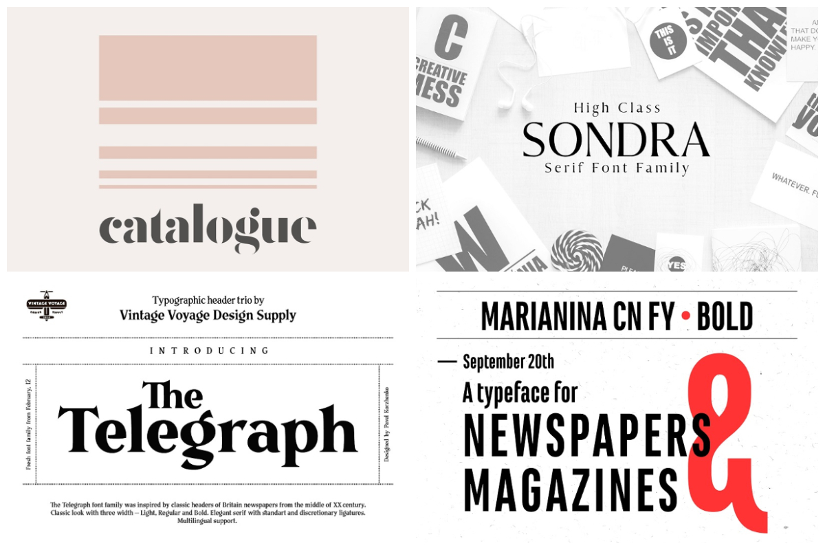 most popular newspaper headline font