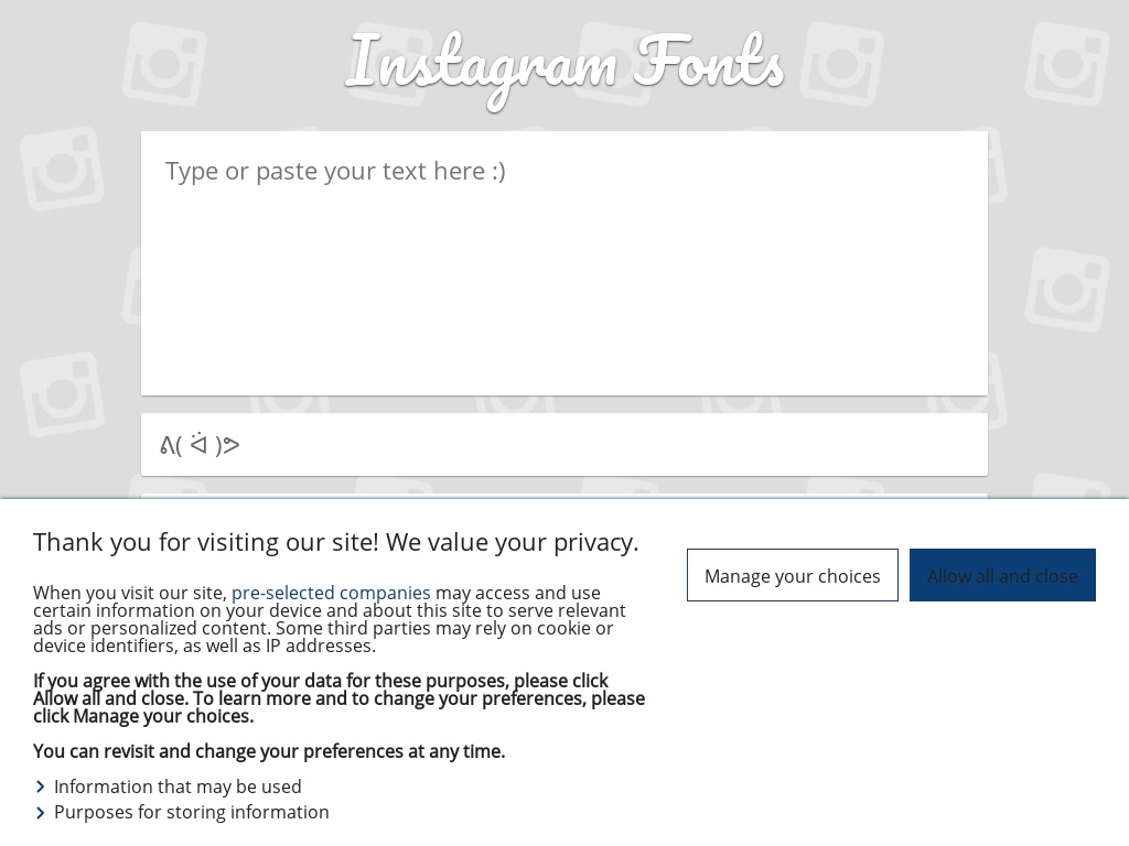 Free Instagram Font Generators