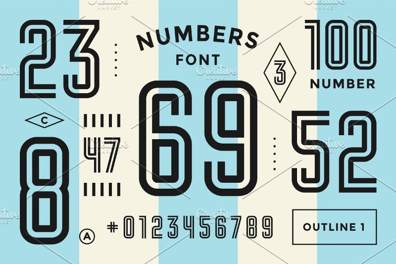 number fonts