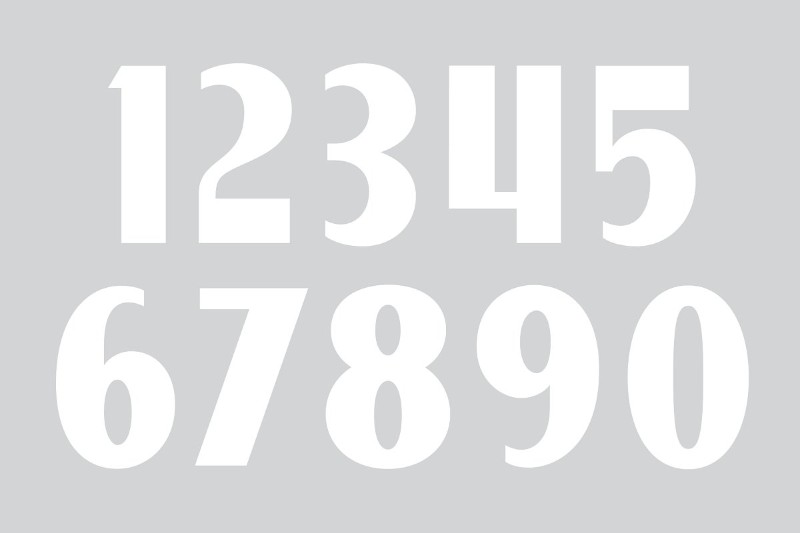 number fonts