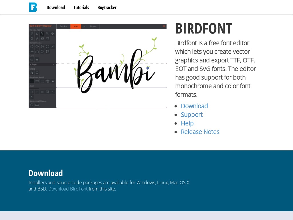 BirdFont 5.4.0 for ipod download