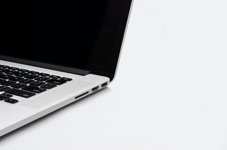 close up of macbook pro laptop keyboard