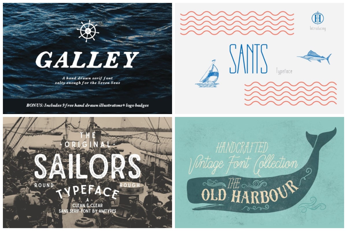 30 Nautical Fonts For Every Sailor And Sea Lover | Hipfonts