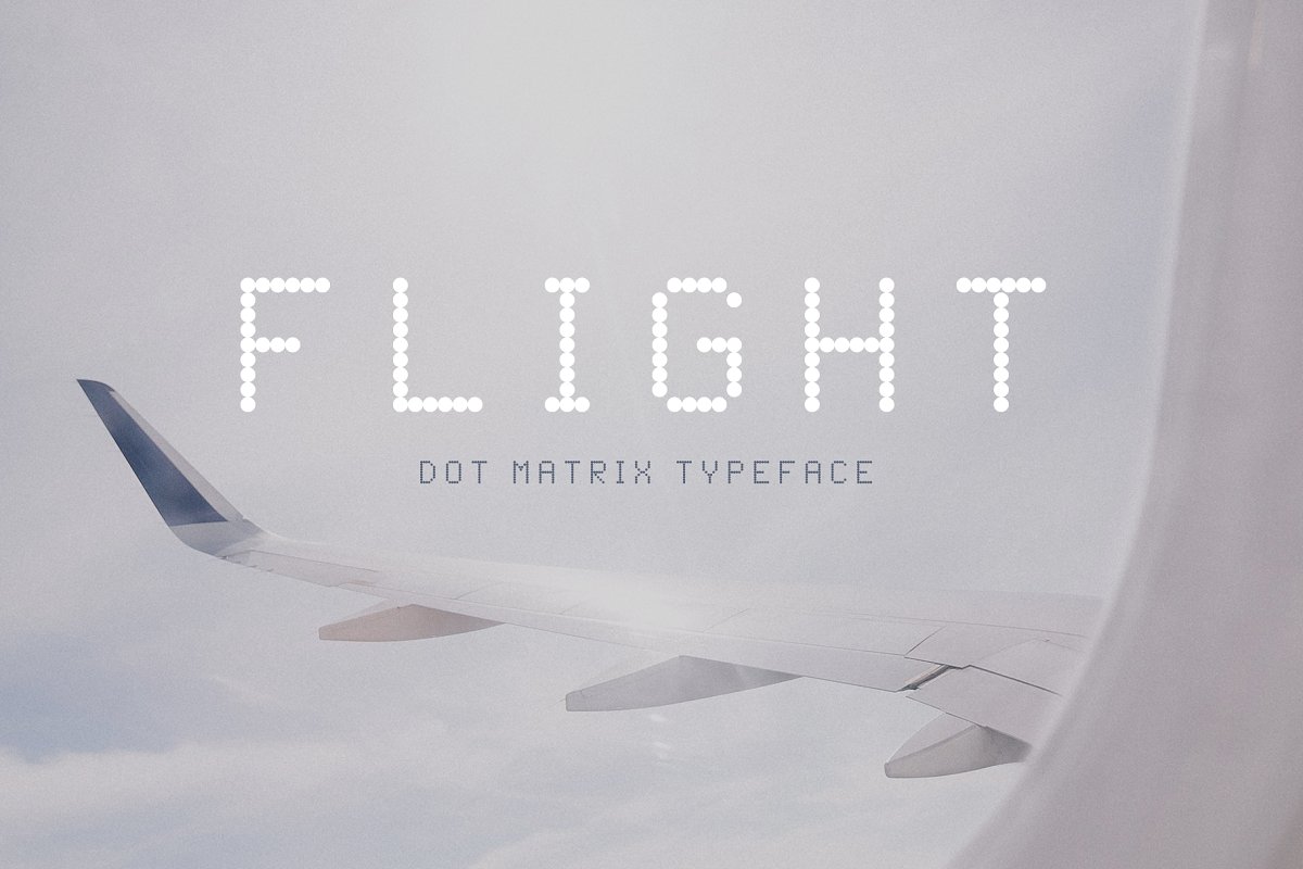 flight dot matrix typeface