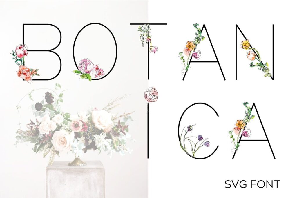 Free Free Flower Bouquet Svg Font Free Download 271 SVG PNG EPS DXF File