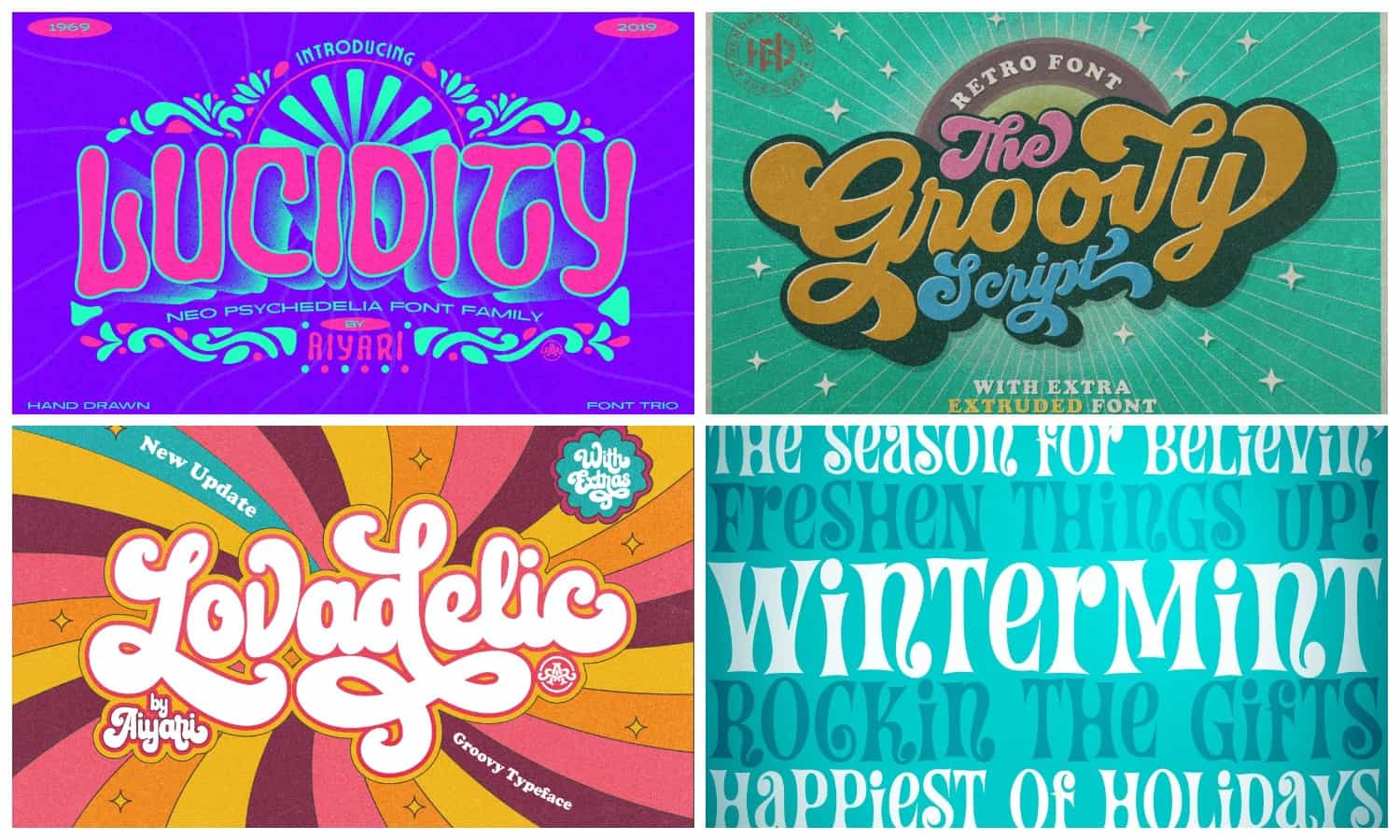 Groovy Psychedelic Fonts