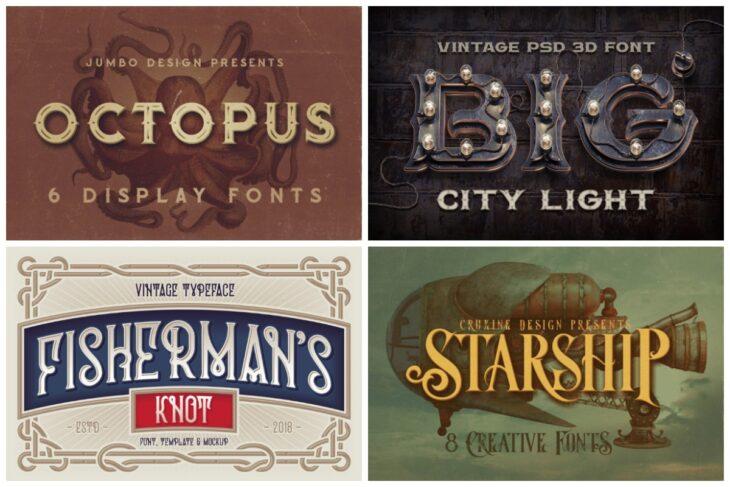 Steampunk Fonts cover min