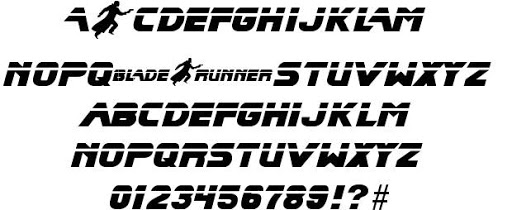 blade runner font letters