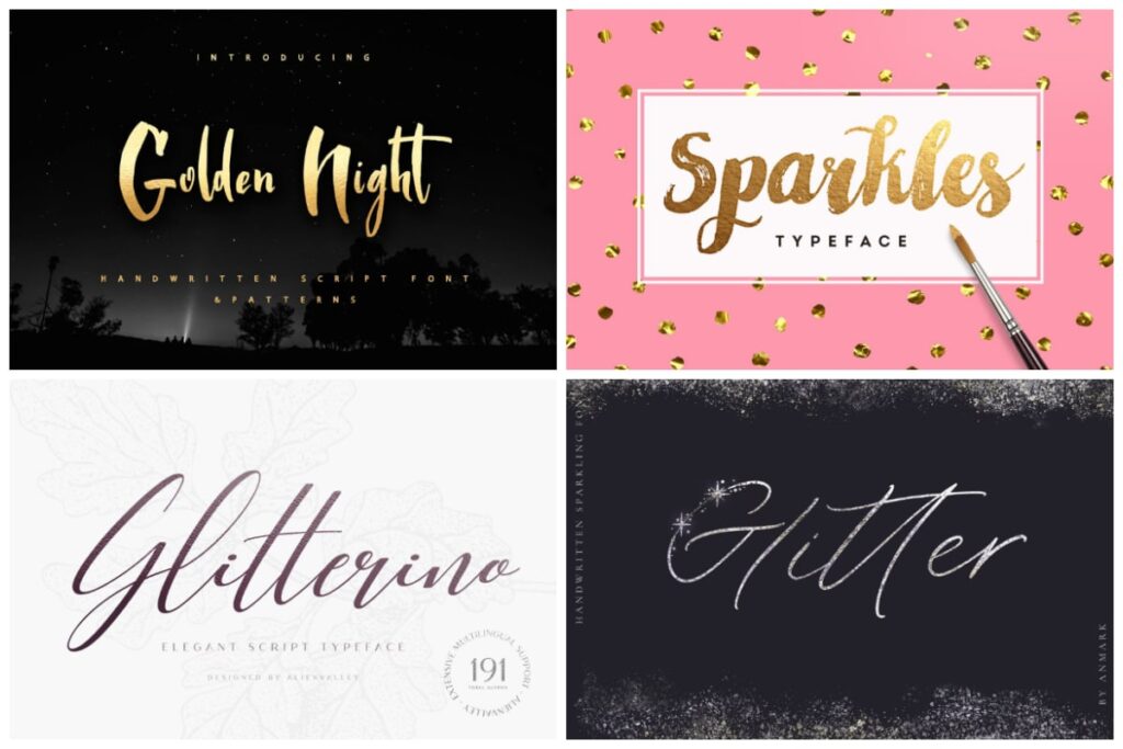 10 Stylish Glitter Fonts To Add a Dash Of Glamour To Your Works HipFonts