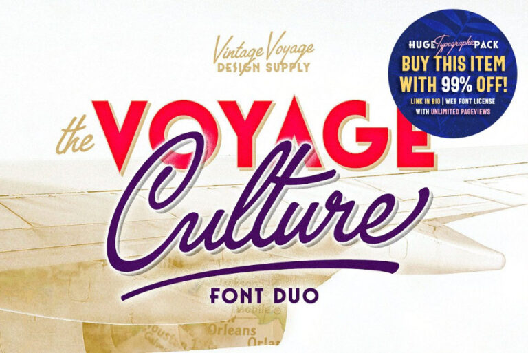 travel postcard font