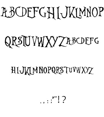 Nightmare Before Christmas font 2