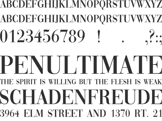 vogue font large preview