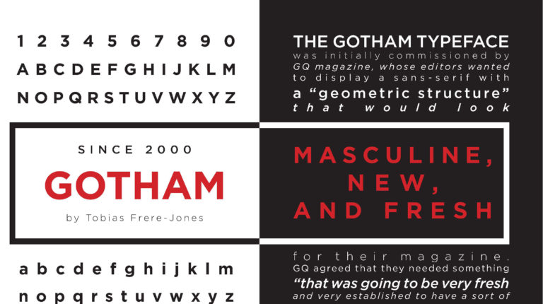 gotham light font bold faced