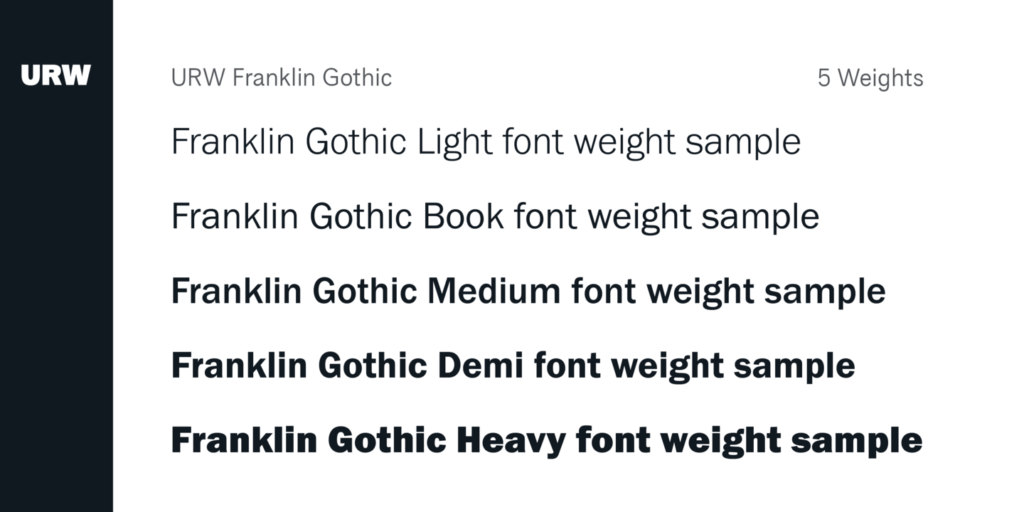 franklin gothic urw google font