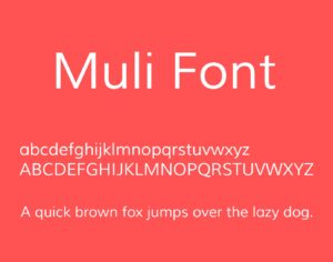 FREE Muli Font for That Naturally Uncluttered, Clean Look | HipFonts