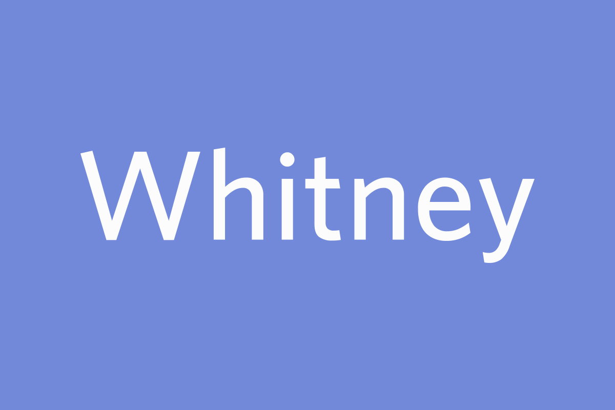 whitney font