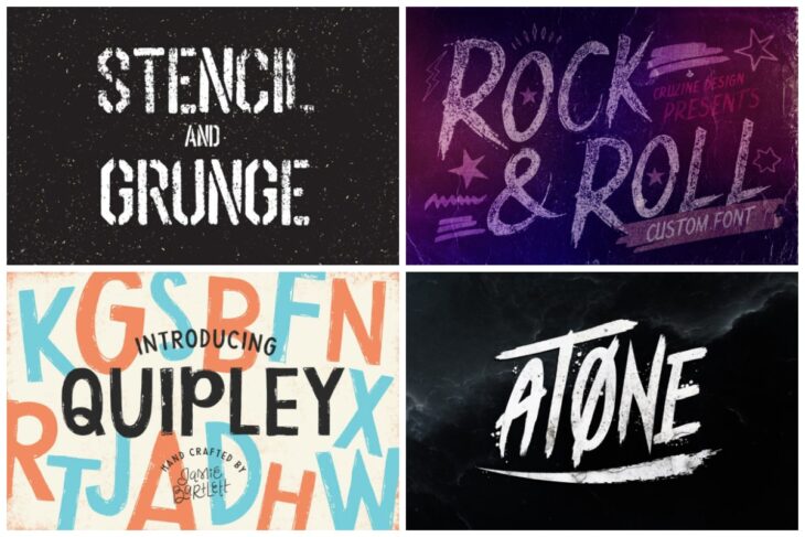 Grunge fonts cover min