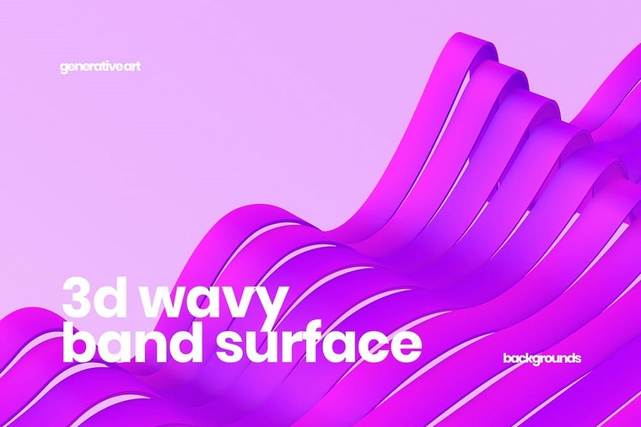 3D Wavy Band Surface min