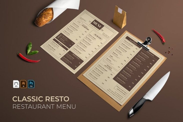 restaurant short menu