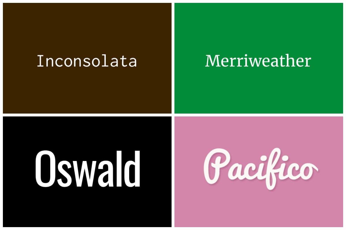 best free google fonts for all caps