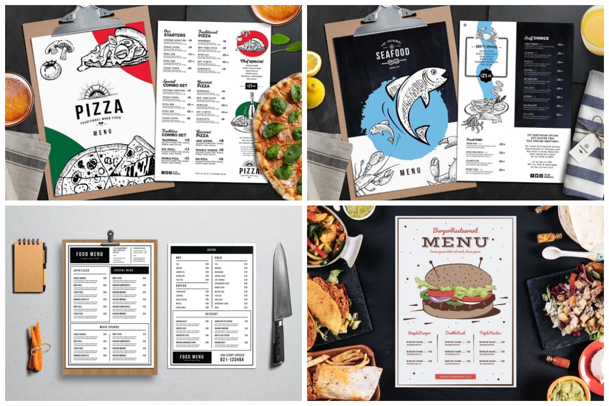 restaurant menu design cover