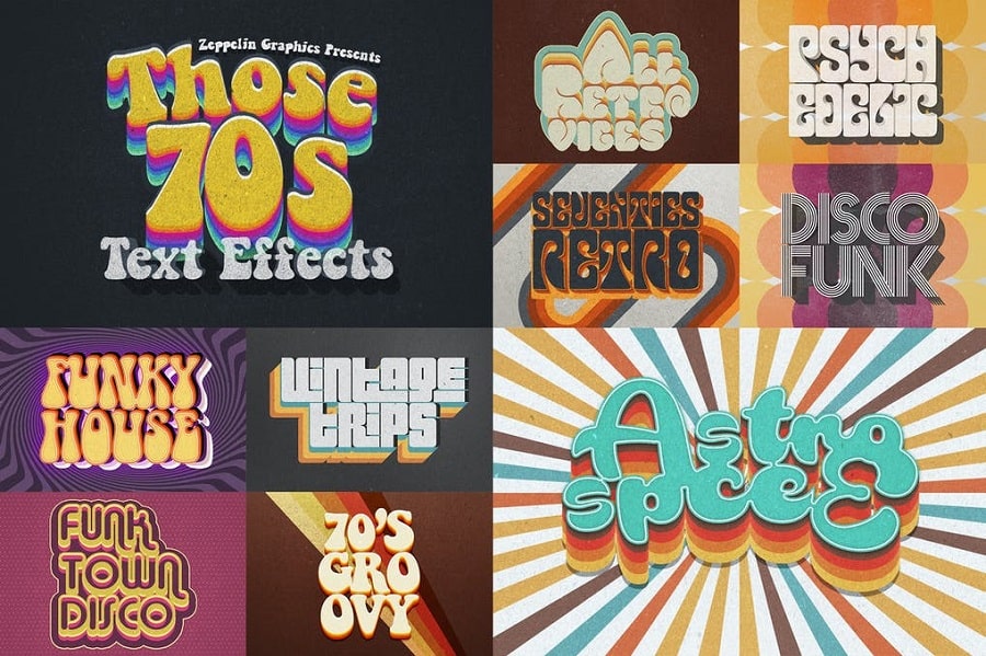 70s Retro Text Effects min