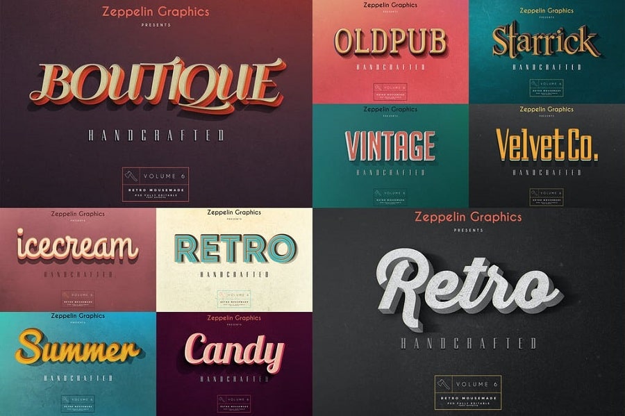 Vintage Text Effects Vol.6 min