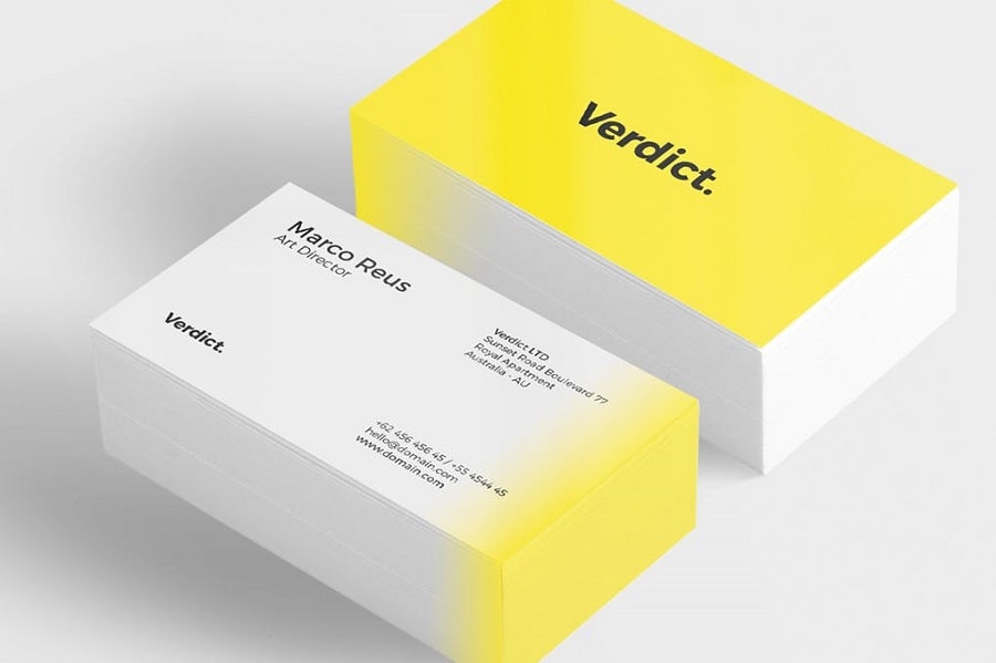 Business Card yellow min