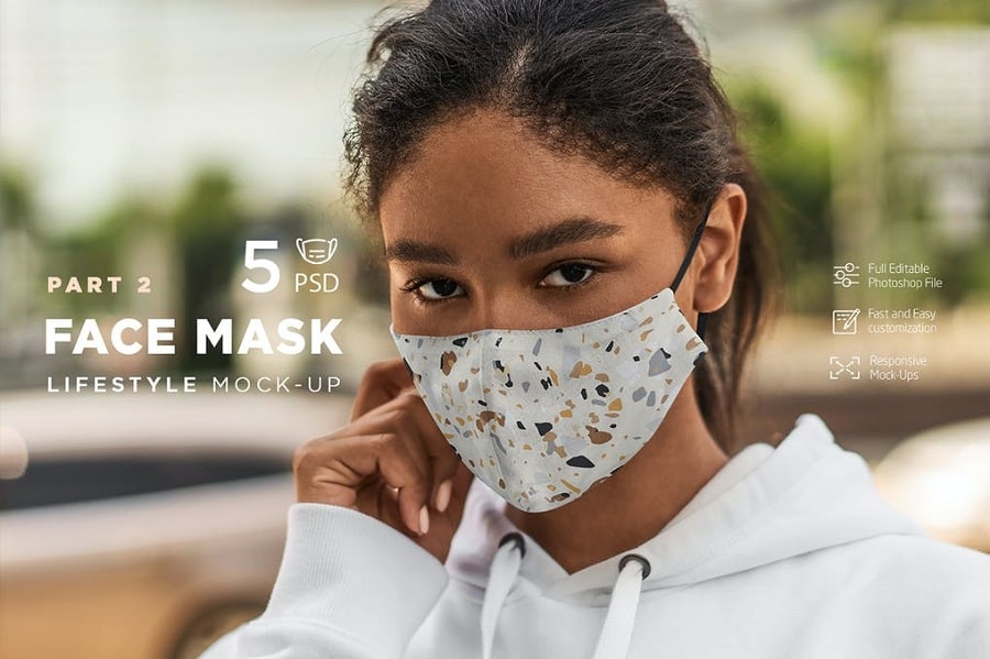 Face Mask Mock Up Lifestyle vol.2 min