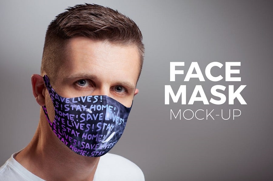 Face Mask Mock up male min