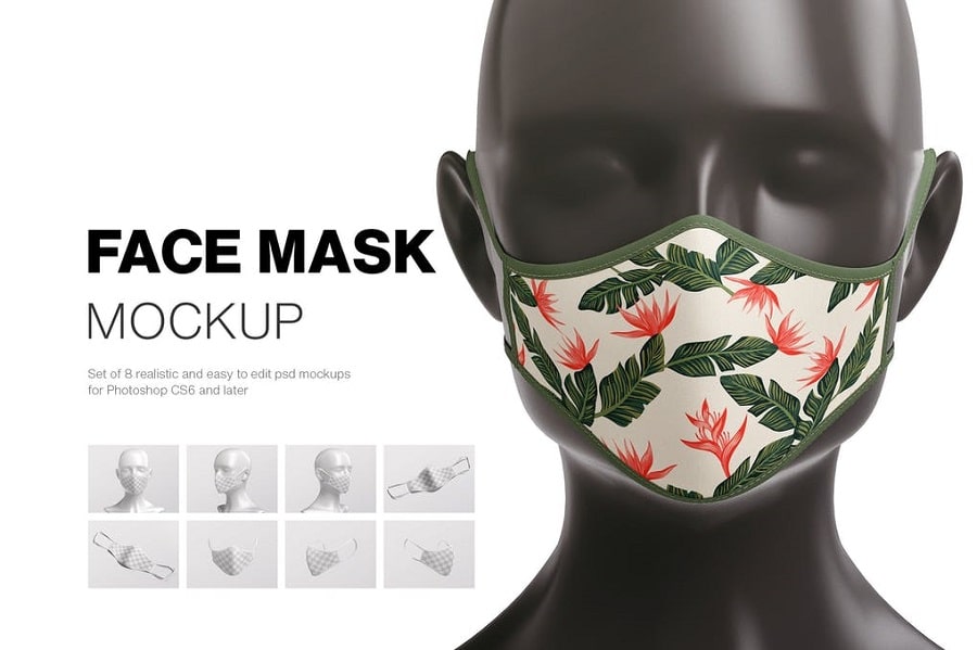 Face Mask Mockup 8 styles min