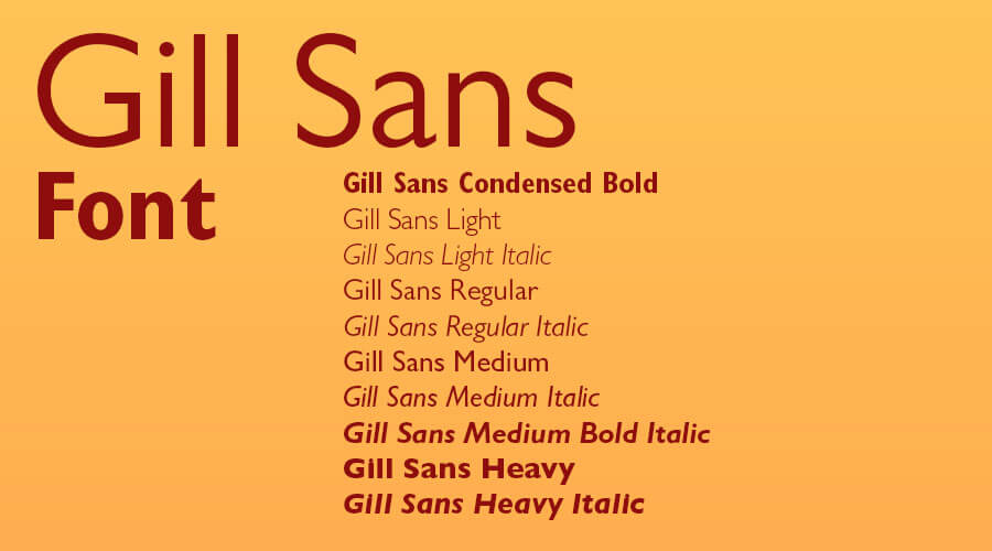 Gill Sans Font