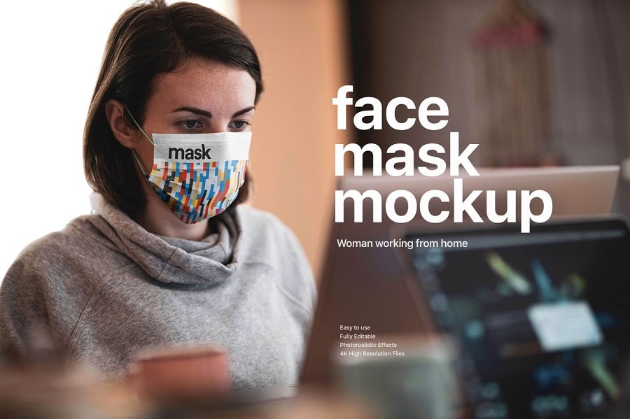 Medical Face Mask Mockup Template min