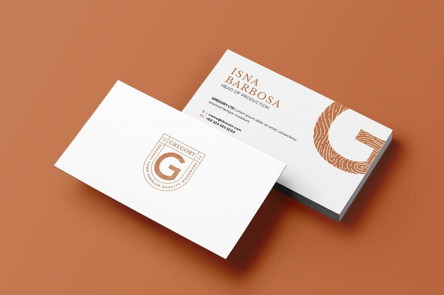 Minimal Business Card orange min