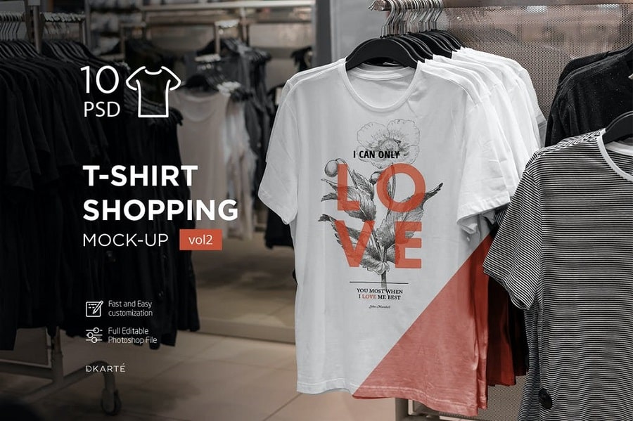 T Shirt Shopping Mock Up Vol.2 min