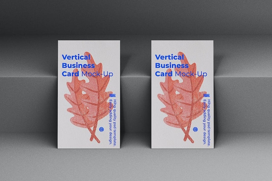 Vertical Business Card Mock Up min