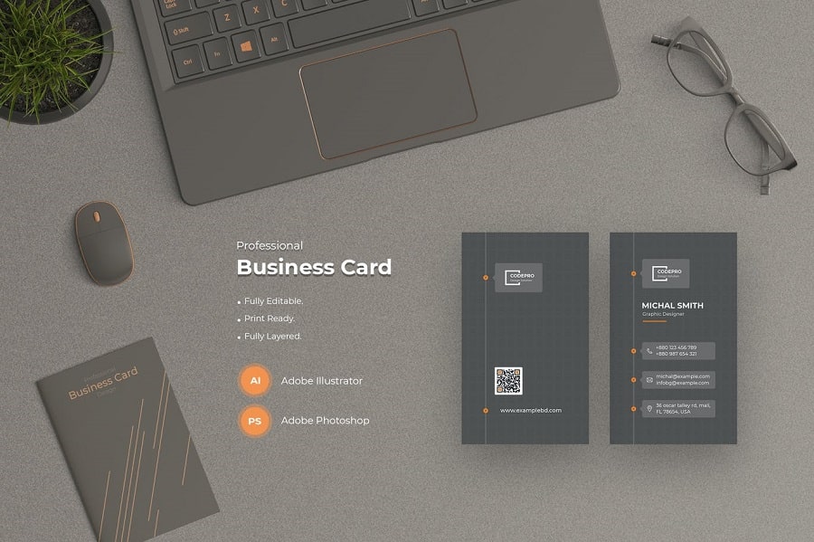 grey Business Card min