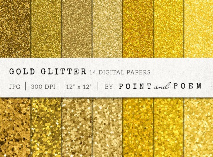 GoldGlitterTxPointnPoem