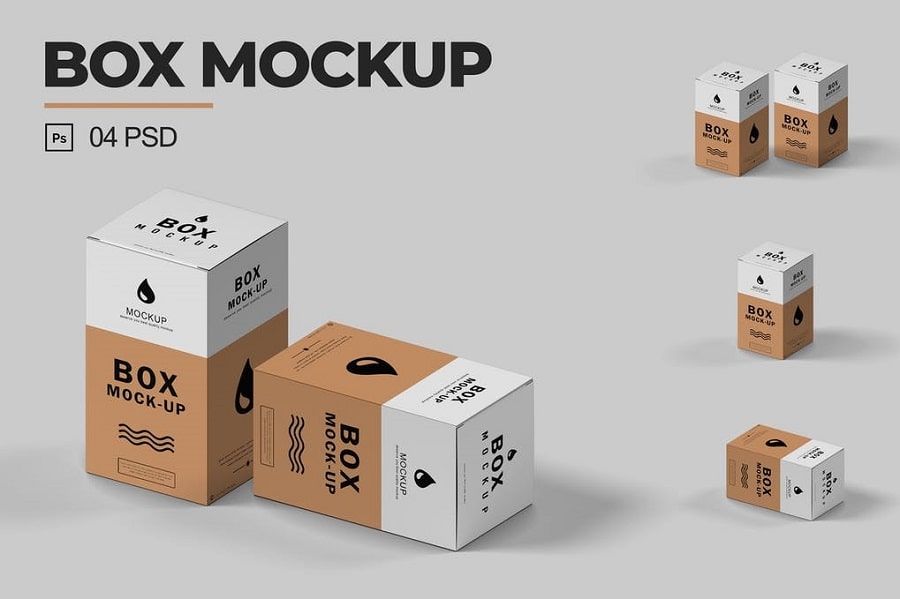 Isometric Box Mockup min