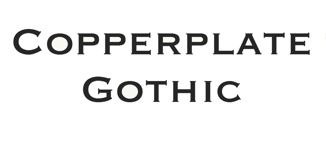 Copperplate Gothic cover