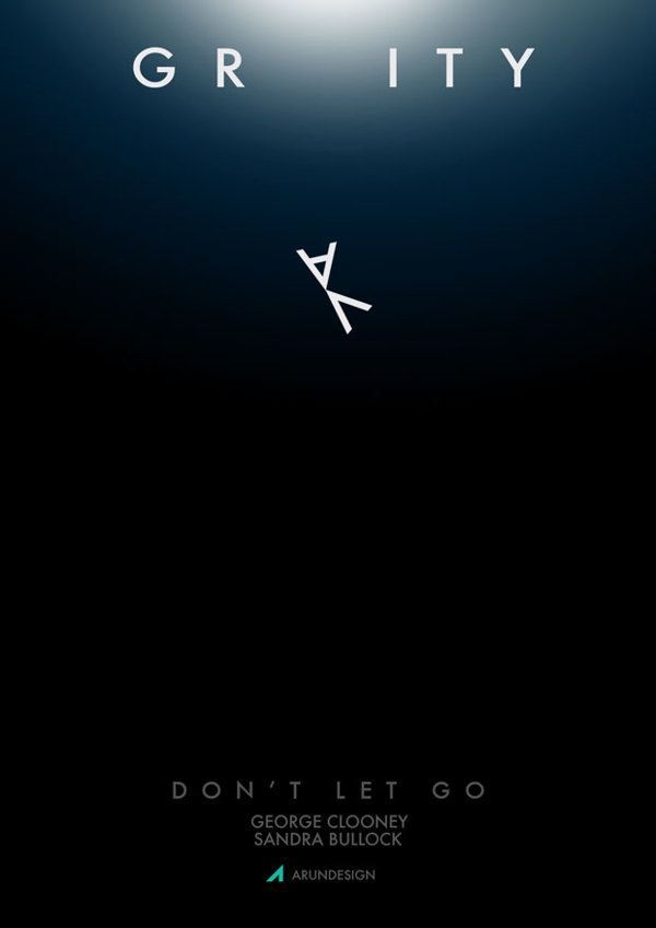 gravity typography poster by arun raj