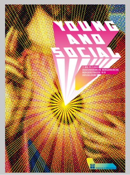 young and social typography poster by fons hickmann